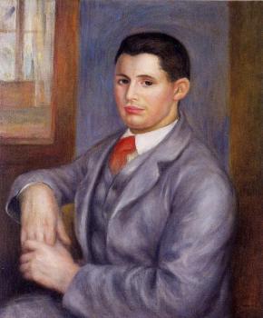 Pierre Auguste Renoir : Young Man in a Red Tie